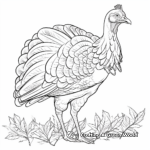 Thanksgiving-themed Wild Turkey Coloring Pages 2