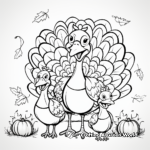 Thanksgiving Turkey Coloring Pages for Kids 1