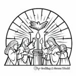 The Holy Spirit Descends at Pentecost Coloring Pages 1