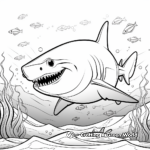 Thrilling Great White Shark Coloring Pages 1