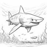 Thrilling Great White Shark Coloring Pages 2