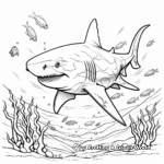 Thrilling Great White Shark Coloring Pages 3