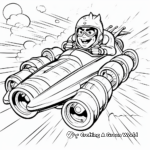 Thrilling Jet Car Derby Coloring Pages 3