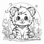 Tiger and Rainbows: Dreamy Coloring Pages 4