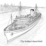 Titanic Nautical Map Coloring Pages for Aspiring Navigators 1