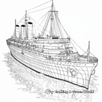 Titanic Nautical Map Coloring Pages for Aspiring Navigators 2