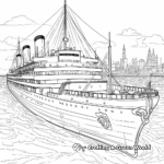 Titanic Nautical Map Coloring Pages for Aspiring Navigators 4