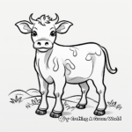 Toddler-Friendly Simple Strawberry Cow Coloring Pages 1