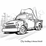 Tow Truck in Action: Roadside Rescue Coloring Pages 1