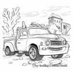 Tow Truck in Action: Roadside Rescue Coloring Pages 2