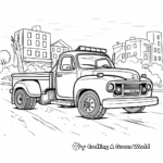Tow Truck in Action: Roadside Rescue Coloring Pages 3