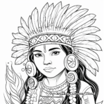 Tradition-inspired Native American Coloring Pages 1