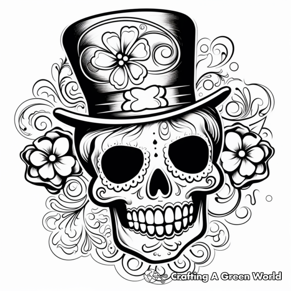 Day Of The Dead Coloring Pages Free Printable 