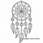 Traditional Dream Catcher Coloring Pages for Adults 3