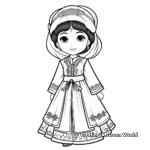 Traditional Dress during Ramadan Coloring Pages 1
