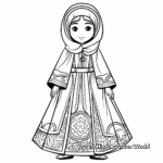 Traditional Dress during Ramadan Coloring Pages 3
