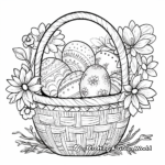 Traditional Easter Basket Coloring Pages 2