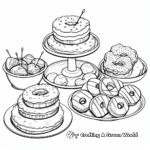 Traditional Hanukkah Foods Coloring Pages 1