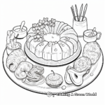 Traditional Hanukkah Foods Coloring Pages 3