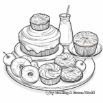 Traditional Hanukkah Foods Coloring Pages 4