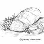 Traditional Italian Ciabatta Bread Coloring Pages 2