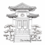 Traditional Japanese Door Coloring Pages 2