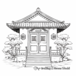 Traditional Japanese Door Coloring Pages 3