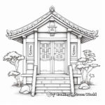 Traditional Japanese Door Coloring Pages 4