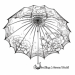 Traditional Japanese Umbrella Coloring Pages 2