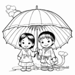 Traditional Japanese Umbrella Coloring Pages 4