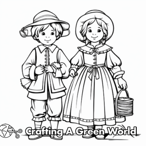 Pilgrim Coloring Pages - Free &amp; Printable!
