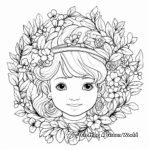 Traditional Pine Wreath Coloring Pages 4