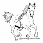 Traditional Rodeo Horse Coloring Pages 1