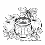 Traditional Rosh Hashanah Apples and Honey Coloring Printables 3