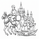 Traditional Russian New Year's Troika Sleigh Coloring Pages 3
