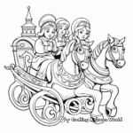 Traditional Russian New Year's Troika Sleigh Coloring Pages 4