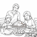 Traditional Thanksgiving feast Coloring Pages 2