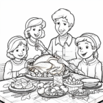 Traditional Thanksgiving feast Coloring Pages 4