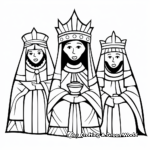 Traditional Three Kings Coloring Pages 1