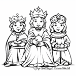 Traditional Three Kings Coloring Pages 4