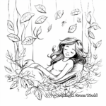 Tranquil Falling Leaves Coloring Sheets 4
