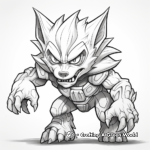 Transforming Werewolf Coloring Pages 1