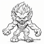 Transforming Werewolf Coloring Pages 3