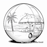 Transparent Beach Ball Coloring Pages 1