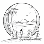 Transparent Beach Ball Coloring Pages 2