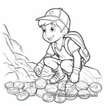 Treasure Hunt: Gold Coin Coloring Pages 2