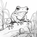 Tree Frog in Habitat: Jungle-Scene Coloring Pages 2