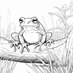Tree Frog in Habitat: Jungle-Scene Coloring Pages 3