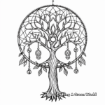 Tree of Life Dream Catcher Adult Coloring Pages 4
