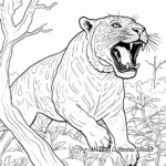 Treeside Panther Roar Coloring Pages 2
